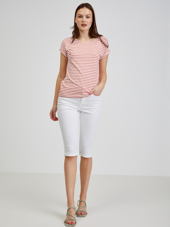 Orsay Rot-weiß gestreiftes Damen T-Shirt ORSAY