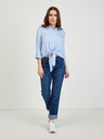 Orsay Hellblaue Damenbluse mit Knoten von ORSAY