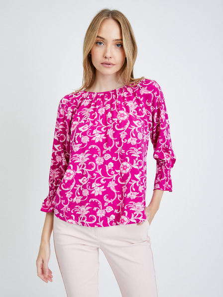 Orsay Dunkelrosa geblümte Bluse von ORSAY