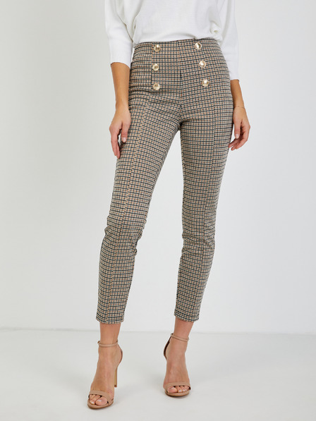 Orsay Beige gemusterte Damenhose ORSAY