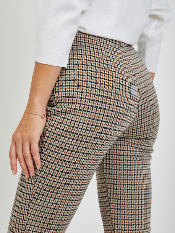 Orsay Beige gemusterte Damenhose ORSAY