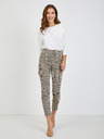 Orsay Beige gemusterte Damenhose ORSAY