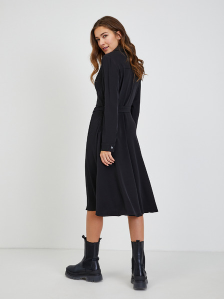 Orsay Schwarzes Damenkleid mit Bindung ORSAY