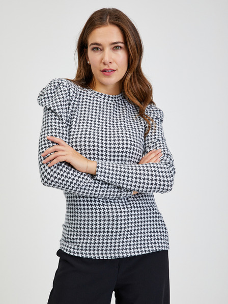 Orsay Schwarz-weiß gemustertes Damen T-Shirt ORSAY