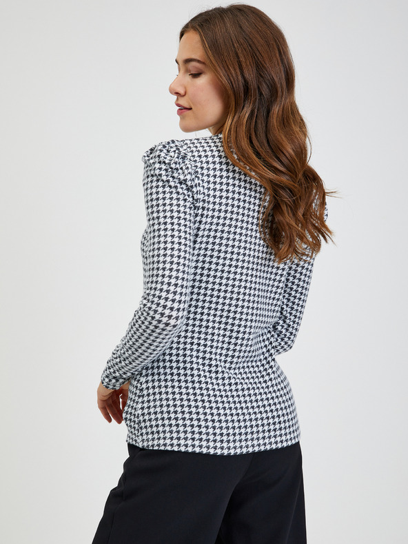 Orsay Schwarz-weiß gemustertes Damen T-Shirt ORSAY