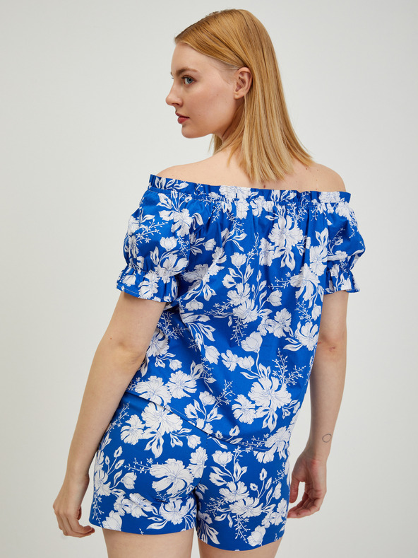 Orsay Blaue geblümte Bluse ORSAY