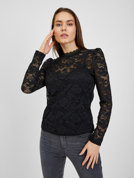 Orsay Schwarzes Damen-Spitzenshirt von ORSAY