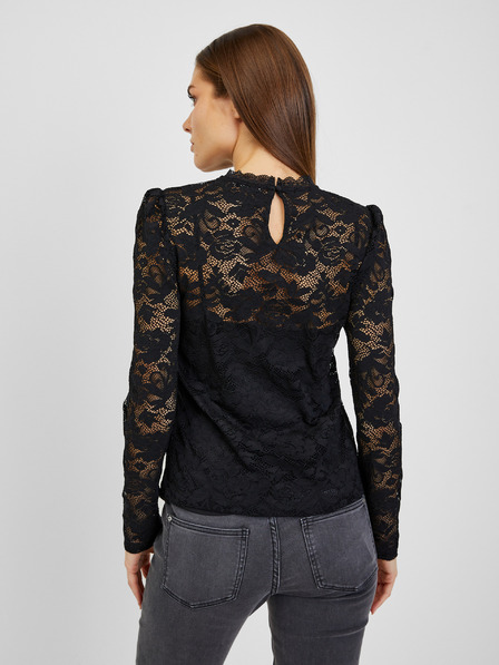 Orsay Schwarzes Damen-Spitzenshirt von ORSAY