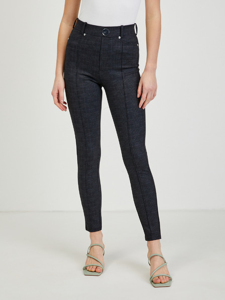 Orsay Dunkelgrau karierte Hose ORSAY