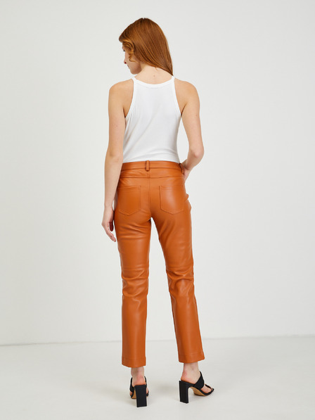 Orsay Braune Damen Lederhose ORSAY