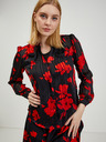Orsay Rote und schwarze geblümte Bluse ORSAY