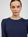 Orsay Dunkelblauer Damen Pullover mit Hemdeneinsatz ORSAY