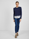 Orsay Dunkelblauer Damen Pullover mit Hemdeneinsatz ORSAY