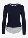 Orsay Dunkelblauer Damen Pullover mit Hemdeneinsatz ORSAY