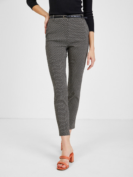 Orsay Weiß und schwarz gemusterte ORSAY-Hose für Damen