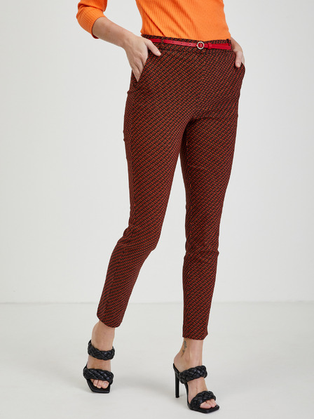 Orsay Schwarz-rot gemusterte Damenhose ORSAY