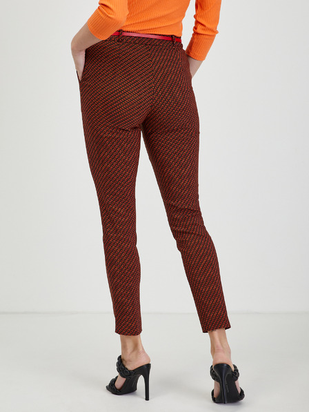 Orsay Schwarz-rot gemusterte Damenhose ORSAY