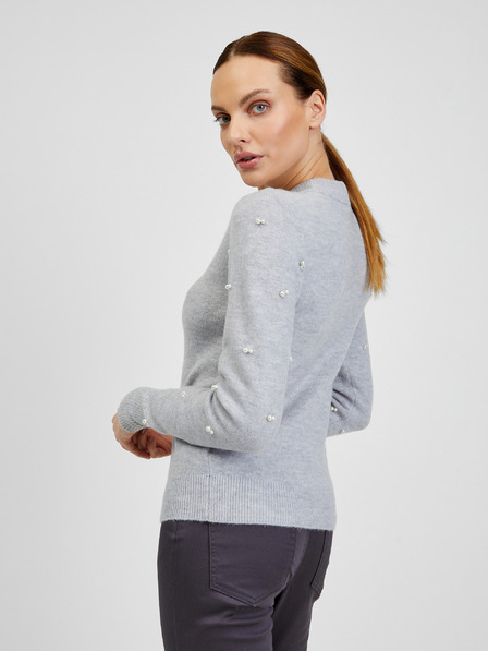 Orsay Grauer Damen Pullover mit dekorativen Details ORSAY