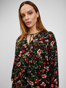 Orsay Rote und schwarze geblümte Bluse ORSAY