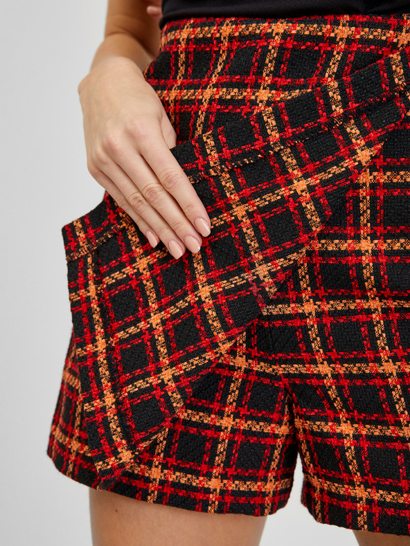 Orsay Rot-schwarzer Damen-Karorock ORSAY