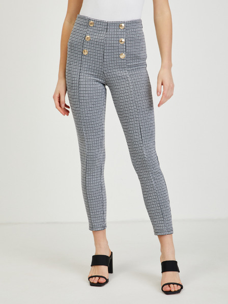 Orsay Weiß und schwarz gemusterte ORSAY-Hose für Damen
