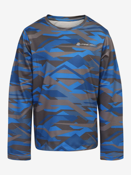 ALPINE PRO Alpine Pro Danzo graues und blaues schnell trocknendes T-Shirt für Jungen