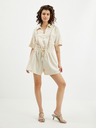 Orsay Beigefarbener Damen Leinenoverall ORSAY