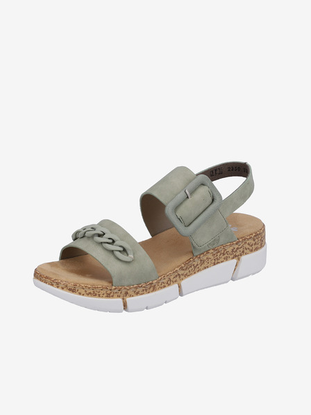 Rieker Khaki Damen Plateausandalen Rieker