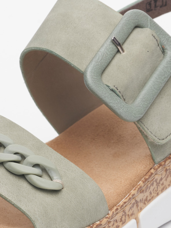Rieker Khaki Damen Plateausandalen Rieker