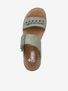 Rieker Khaki Damen Plateausandalen Rieker
