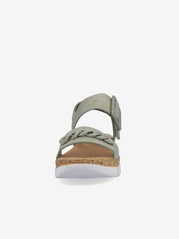 Rieker Khaki Damen Plateausandalen Rieker