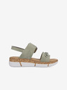 Rieker Khaki Damen Plateausandalen Rieker