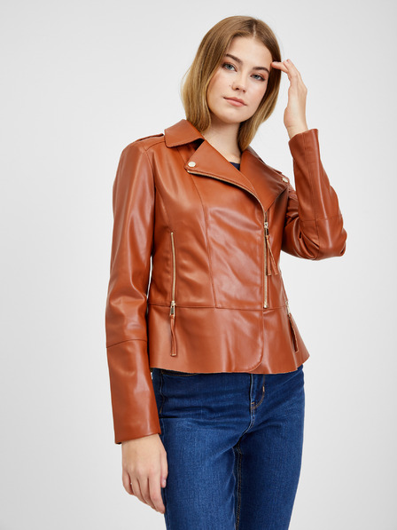 Orsay Braune Damen Lederjacke ORSAY