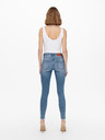 ONLY Blaue Skinny Fit Jeans für Damen mit Stickereieffekt ONLY Blush