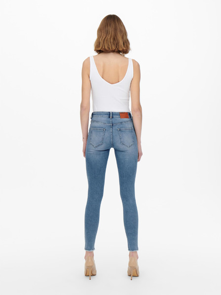 ONLY Blaue Skinny Fit Jeans für Damen mit Stickereieffekt ONLY Blush