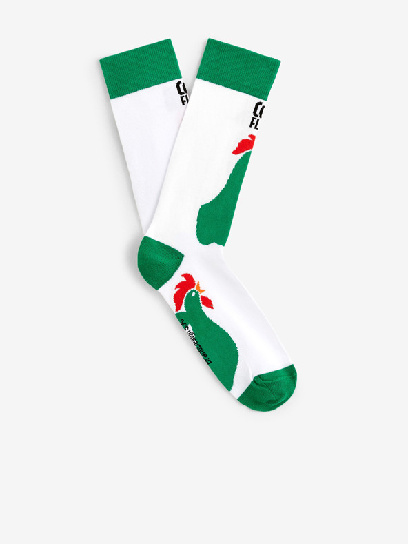 Celio Weiße und grüne Celio Corn Flakes Socken für Männer