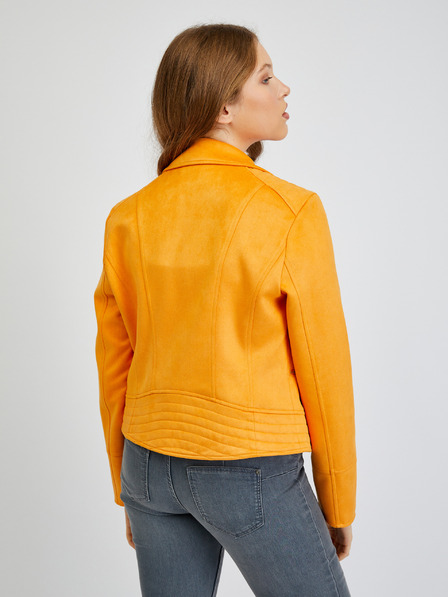 Orsay Orangefarbene Damen Wildlederjacke ORSAY