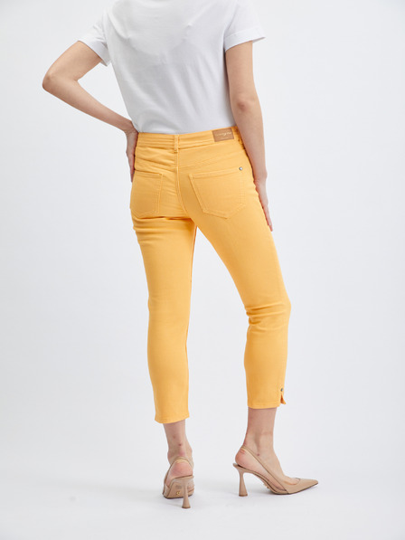 Orsay Orangefarbene Damen-Cropped Skinny Fit Jeans ORSAY