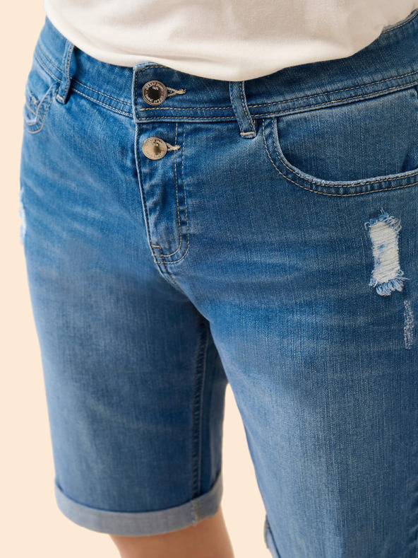 Orsay Blaue Jeansshorts im Used-Look ORSAY