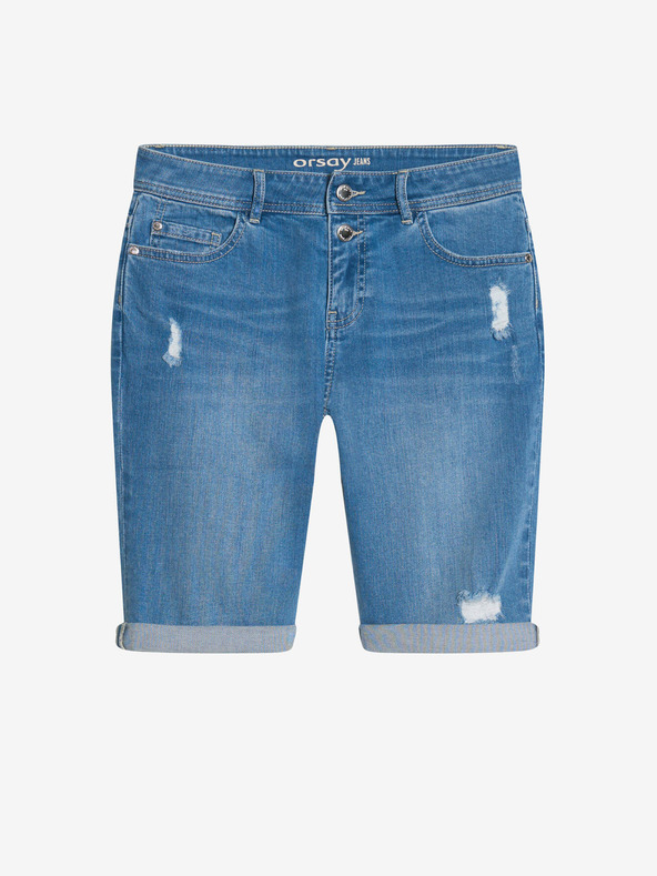 Orsay Blaue Jeansshorts im Used-Look ORSAY