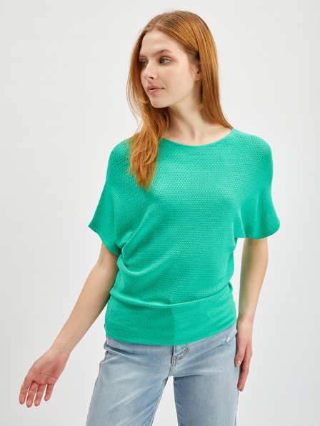 Orsay Hellgrüner Damen-Kurzarmpullover ORSAY