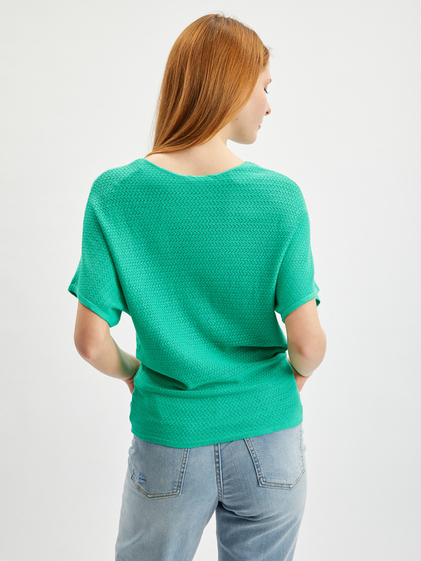 Orsay Hellgrüner Damen-Kurzarmpullover ORSAY