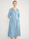 Blutsgeschwister Hellblaues Damen Shirtkleid Blutsgeschwister