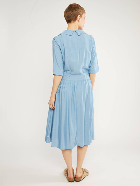 Blutsgeschwister Hellblaues Damen Shirtkleid Blutsgeschwister
