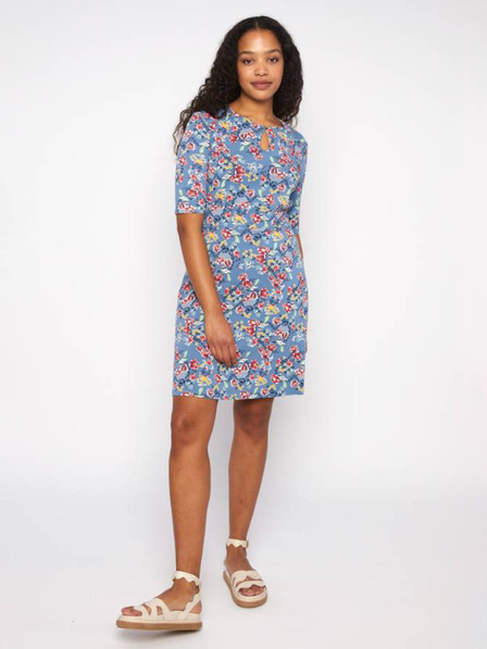Blutsgeschwister Hellblaues geblümtes Damenkleid Blutsgeschwister