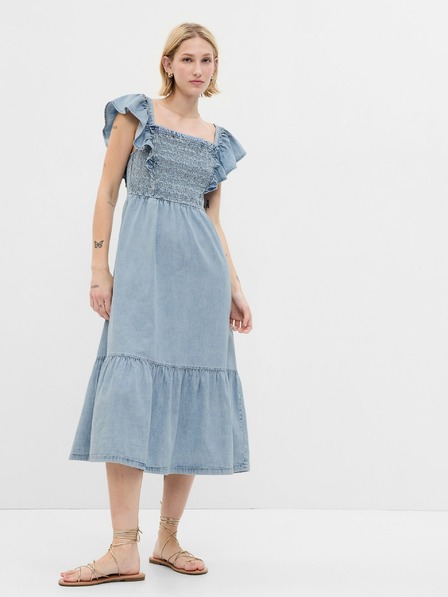 GAP Midikleid aus Denim mit Rüschen GAP