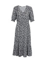 Orsay Weißes und schwarzes Damen-Blumenkleid ORSAY