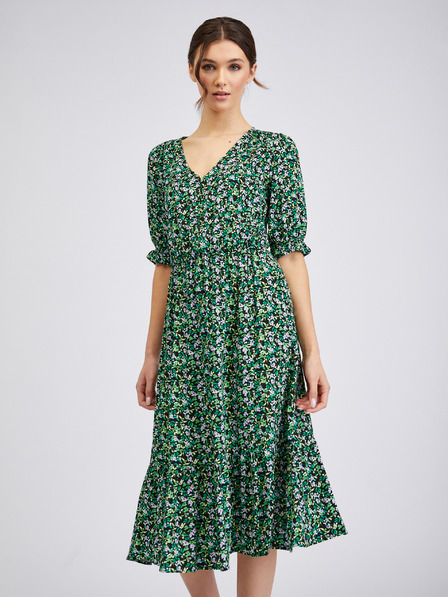 Orsay Grünes gemustertes Damenkleid ORSAY