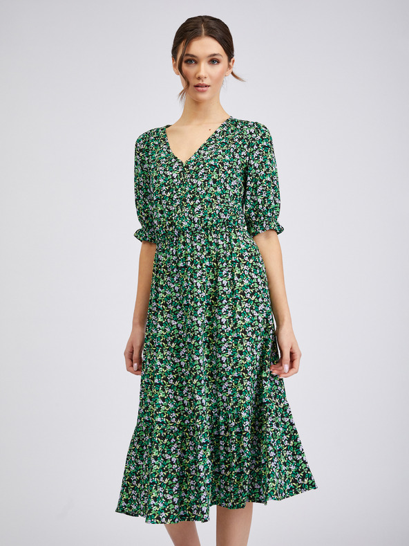 Orsay Grünes gemustertes Damenkleid ORSAY