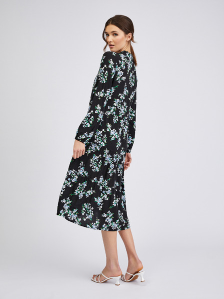 Orsay Schwarzes Damen-Blumenkleid ORSAY